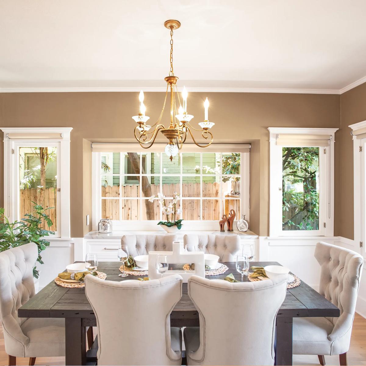 A warm, welcoming dining room in one of Chris and Kayvan's past listings